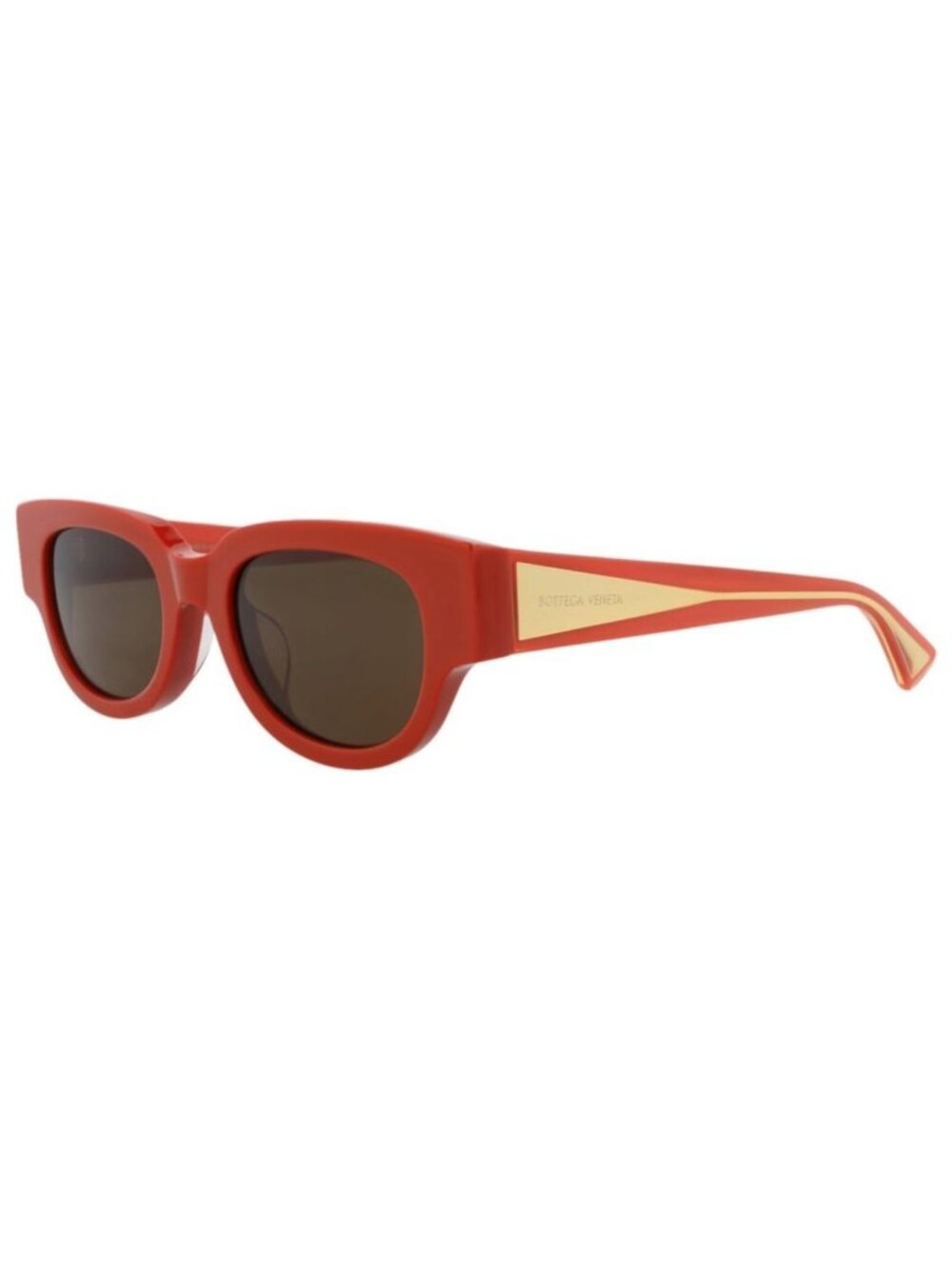 New Bottega Veneta Womens Round/Oval Orange Crystal Brown Fashion Designer Sungl